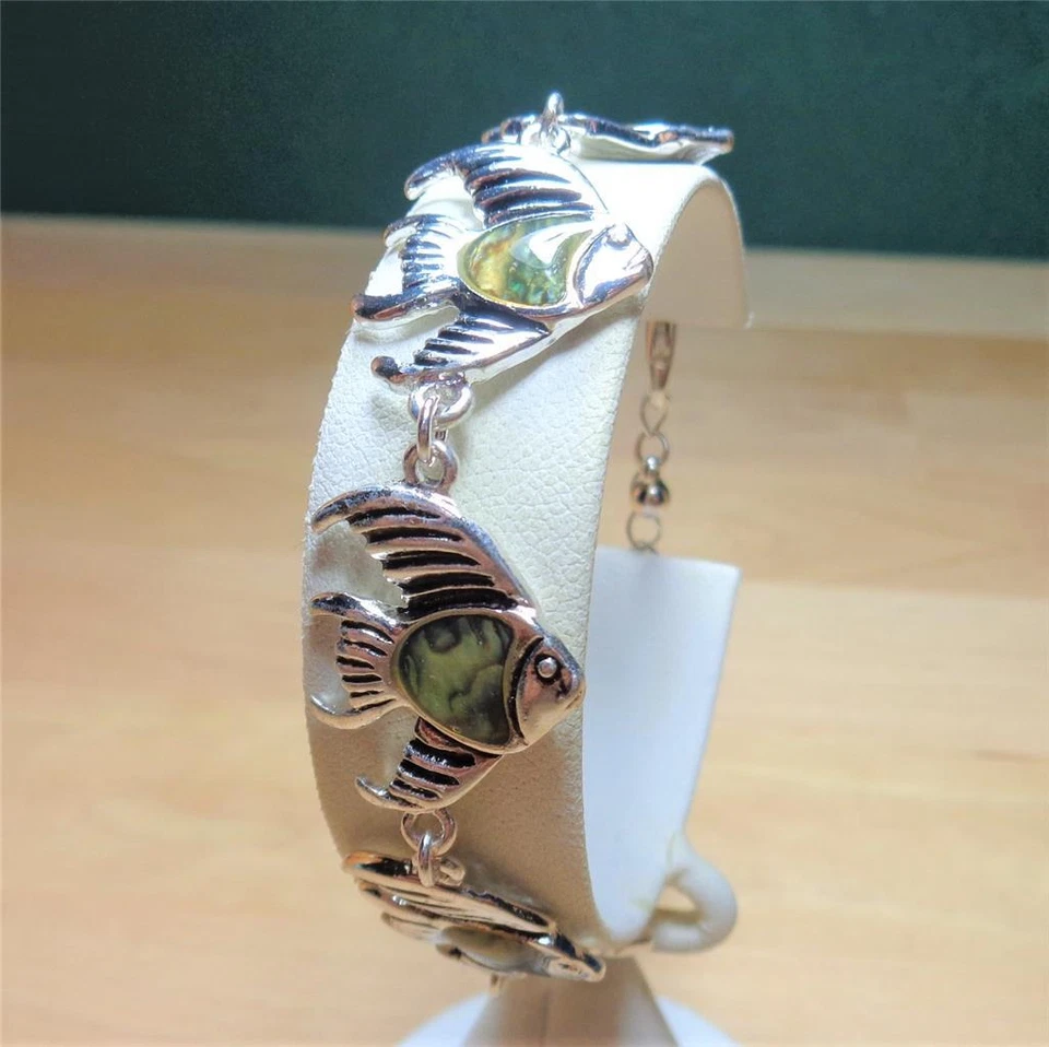 PULSERA PLAYA MODA PEZ ÁNGEL NÁUTICO MADREPERLA VIDA MARINA RODIO ENCANTO Foto 2 de 4