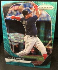Jose Ramirez(Cleveland Indians)2020 Panini Prizm Teal Wave Baseball Card