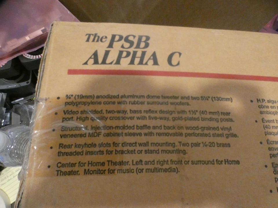 PSB ALPHA C ALTOPARLANTI DA SCAFFALE CENTRALI (Nero) Tweeter 19mm e 2-130mm Subs - Immagine 4 di 4