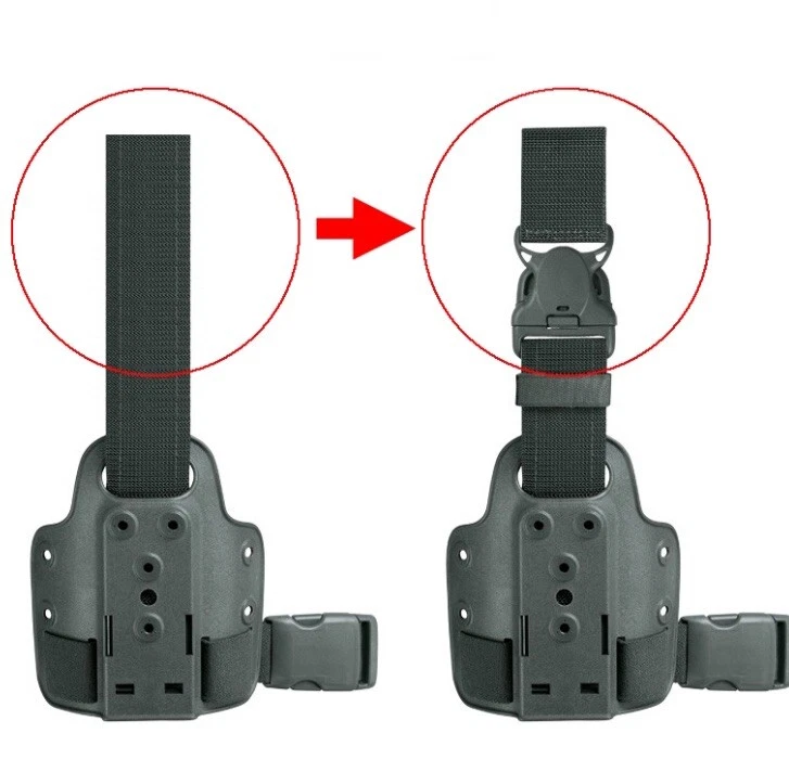 Safariland Drop Leg Model 6005-7 Quick Release Belt Clip - Tan - Image 3 of 4