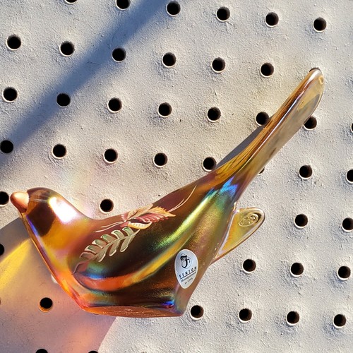 Vintage Fenton Iridescent Bird of Happiness Signed And Numbered #3989 - Picture 4 of 8