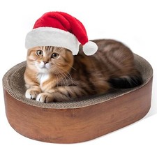 ComSaf Cat Scratcher Bed, Corrugated Cardboard Cat Scratch Bed Lounge Durable...