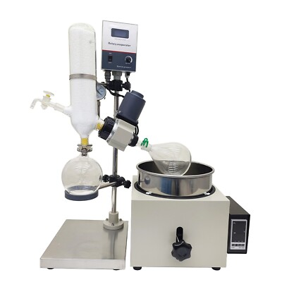 110V 2L Lab Rotary Evaporator Rotavapor Digital Heating Bath Manual Lifting