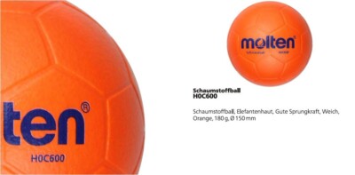 Molten Softhandball H0C600 Elefantenhaut 15cm Ballsport Schule Verein Mannschaft