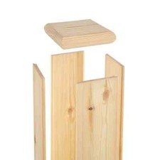 Oak Newel Post Cladding Kit with Flat Cap – 1500mm – Unfinished