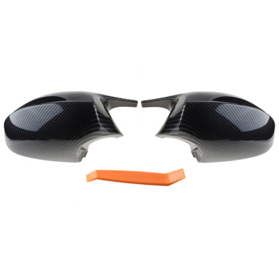 Carbon Fiber Wing Mirror Cover Caps For BMW E90 E92 E93 E81 E87 2005-07 PRE-LCI