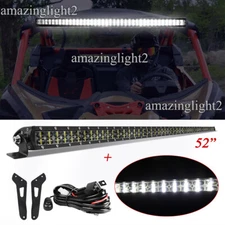 Upper Roof 52'' LED Light Bar Bracket Mount Kit Fit Can-am Maverick X3 DS RS MAX