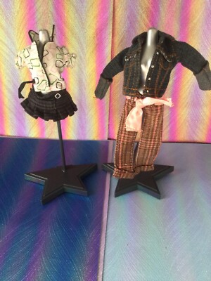 Mix & Match Moden für Bratz Puppe 2005 Kleidung Outfits Peach Tweed