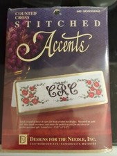 Vtg Rare Designs For the Needle, Inc. Monogram Cr. Stitch Kit #6401