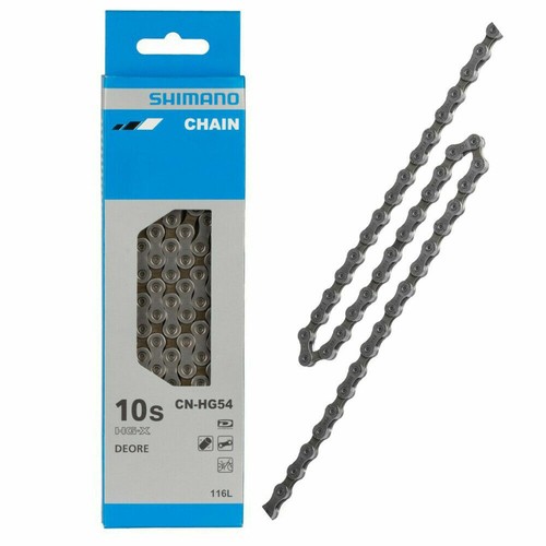 Chaîne Vélo Shimano CN-HG54 10 Vitesses - 116 Maillons - Compatible Deore, Tiagra - Pour VTT Et Route