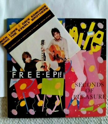 ROCKPILE LP,  SECONDS OF PLEASURE, Nick Lowery, Dave  Edmunds EP Giveaway, EX.