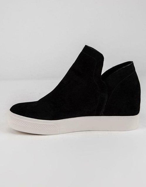 steve madden wrangle suede platform wedge sneakers