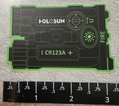 Holosun Laser & Illuminator Grn/Blk Vinyl Sticker Decal SHOT Show