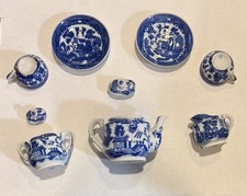 Blue Willow Miniature Tea Set 5 Pieces Made In Japan Vintage A-A8