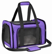 Portable Pet Carrier, Cat &Dog Foldable Bag up to 15 lbs Airline Approved Medium