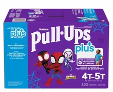 Huggies Pull Ups Plus 4T - 5T  ~ Marvel Spidey and His Amazing Friends ~ 102 CT