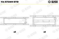 Glyco Kurbelwellenlager 72-4726H STD FüR Klasse Mercedes S212 Jeep Sprinter W246