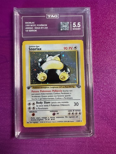 Snorlax (1st Edition) graded TAG 5.5 for sale on eBay