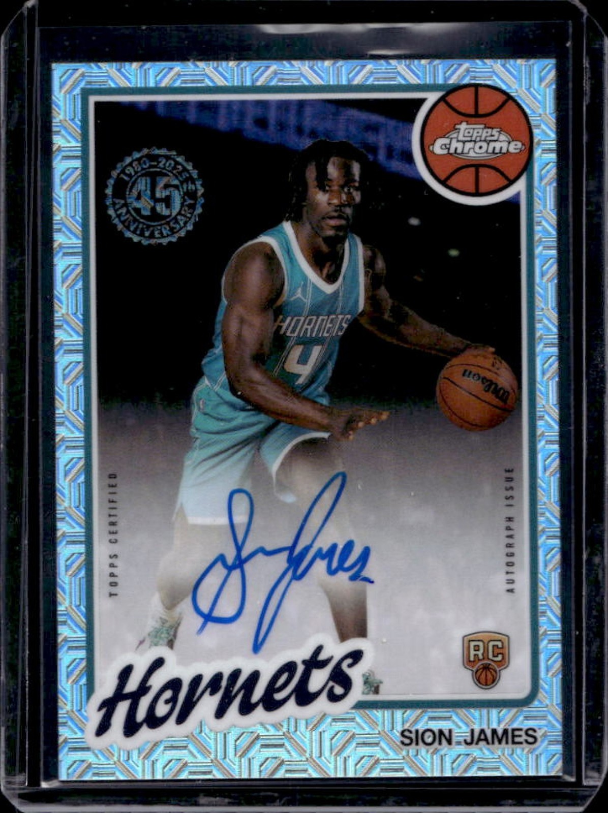 2025-26 Topps Sion James 1980-81 Chrome Rookie Auto RC Mojo Refractor #80CR2-SJ