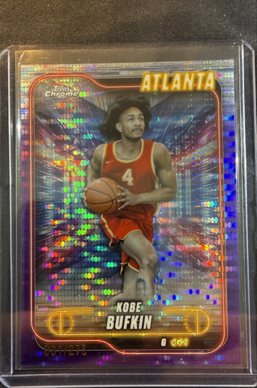 2024-25 Topps Chrome - Kobe Bufkin #29 Purple Sonar Refractor /275 BK11