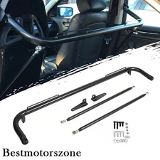 Black 49" Universal Iron Racing Safety Seats Belt Chassis Roll Harness Bar Rod