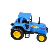 RI Novelty - Pull Back Die-Cast Vehicle - FARM TRACTOR (Blue)(3.75 inch) - New