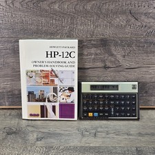 Hewlett-Packard HP-12C Vintage Financial Calculator W/ Owner's Handbook - Tested