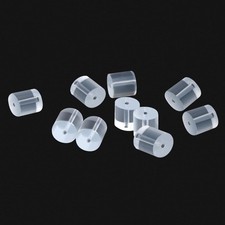 Clear Earring Backs, 200PCS Plastic Stoppers, Tube