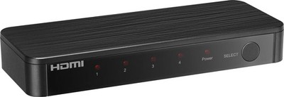 Rocketfish- 4-Input 8K Ultra High Speed HDMI 2.1 Switch - Black