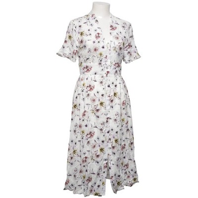 Tigha, Kleid, Größe: S, Weiß/Mehrfarbig, Viskose, Blumen, Damen #6nB