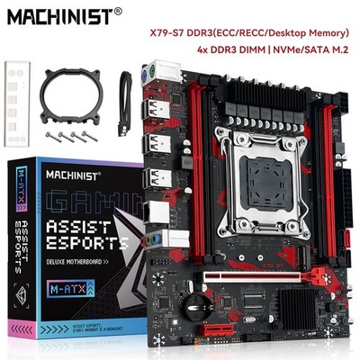 X79 Motherboard X79 S7 LGA2011 NVMe/SATA M.2 for Xeon E5 V1 V2 REG ECC DDR3 RAM