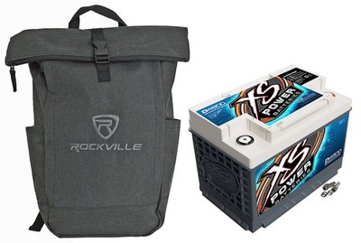 XS Power D4800 3000 Amp 12V Power Cell Car Audio Sealed AGM Battery + Backpack
