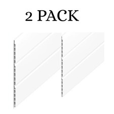 Hollow Soffit White UPVC Cladding - 300mm 9MM x 1.2M/ 2PCS.