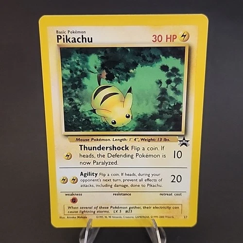 Pokemon TCG - Pikachu Black Star Promo - 27 - NM - Rare Card - Never Played
