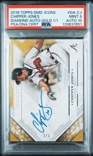 Topps Diamond Icons Chipper Jones 1/1 Auto 10 PSA