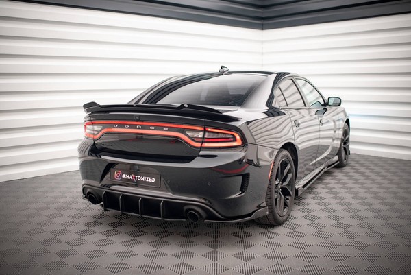 Maxton Design Diffusor Flaps Passend FüR Dodge Charger SRT Mk7 FL Schwarz Hochgl-image