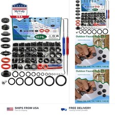 37 Sizes 1075Pcs 3-in-1 Home Universal Rubber Washers Assortment Kit Faucet w...