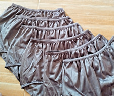 6 Nylon Panties/ High Waisted/ Double Nylon Layer Crotch/ Dark Caramel/ XL/ 2L