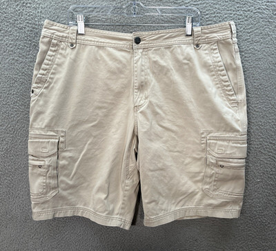 Cabelas Shorts Mens 42 Tan Cargo Workwear Outdoors Hiking Camping Casual Travel