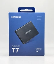 SAMSUNG T7 Portable SSD, 1TB External Solid State Drive, Speeds Up to 1,050MB/s