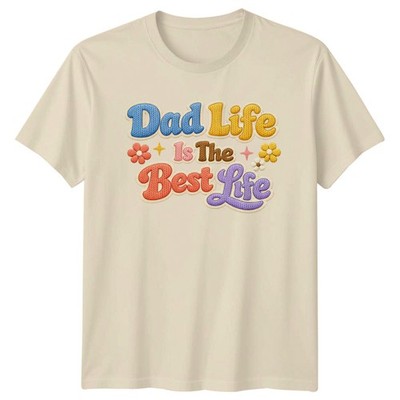 Papa Life Is The Best Herren T-Shirt Retro Vaterschaft Papa Leben Vatertag