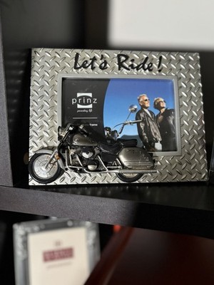 Let s Ride Motorcycle Picture Frame 4 by 6 with 3d Image Motorcycle Gifts