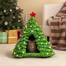 Christmas Tree Cat House DIY Kit Pet Dog Puppy Kitten Sleep Nest Bed Warm Cave