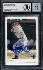 Ichiro Suzuki Signed 2002 Topps Gallery Card 100 Mariners Auto 10 Beckett