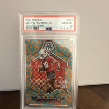 2024 Panini Mosaic Tessellation Marvin Harrison Jr. Rookie /15 #304 PSA 10 Card…
