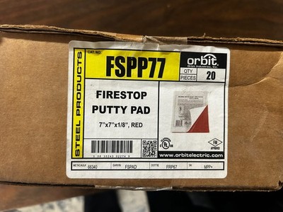 BOX OF 20 ORBIT FIRSTOP PUTTY PAD # FSPP77