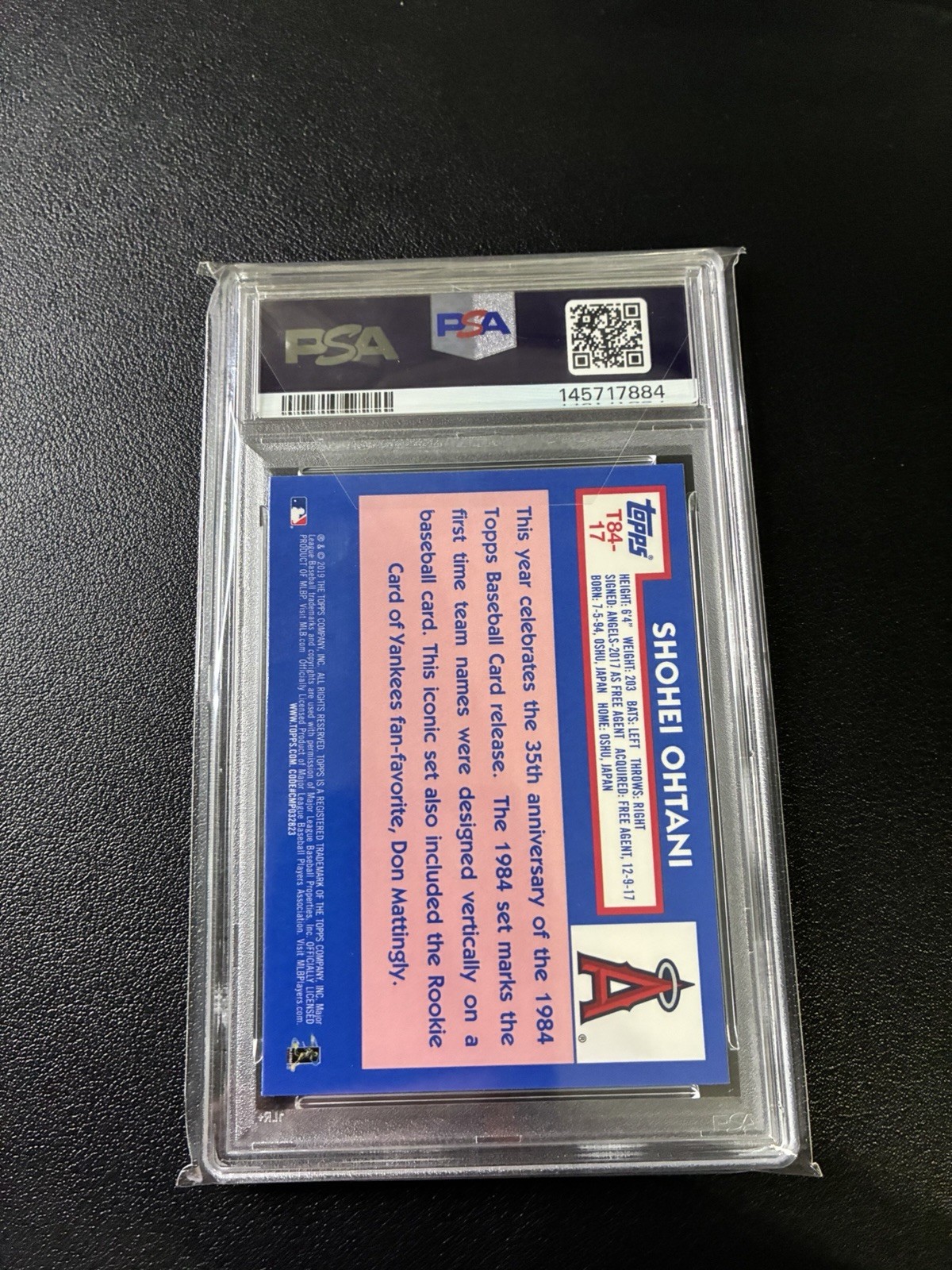 2019 Topps Silver Pack 1984 Chrome Promo Shohei Ohtani #17 PSA 10 WOW STUNNING view 2
