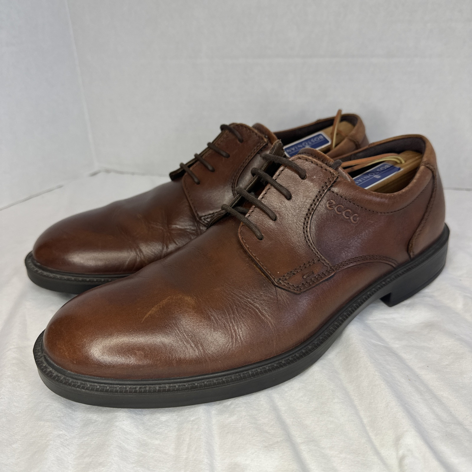 SAOLA scarpe uomo ecco marroni stringate derby oxford casual punta liscia taglia 45 US 11 11 5