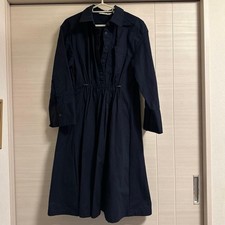 UNIQLO JW Anderson Cotton Gather Dress Navy M