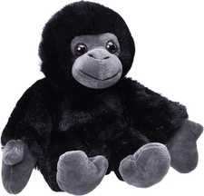 Wild Republic Gorilla Monkey Huggable Plush Stuffed Animal Black 7 in
